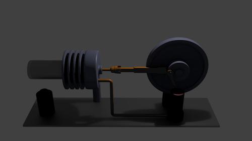 Simple dual piston Stirling engine preview image